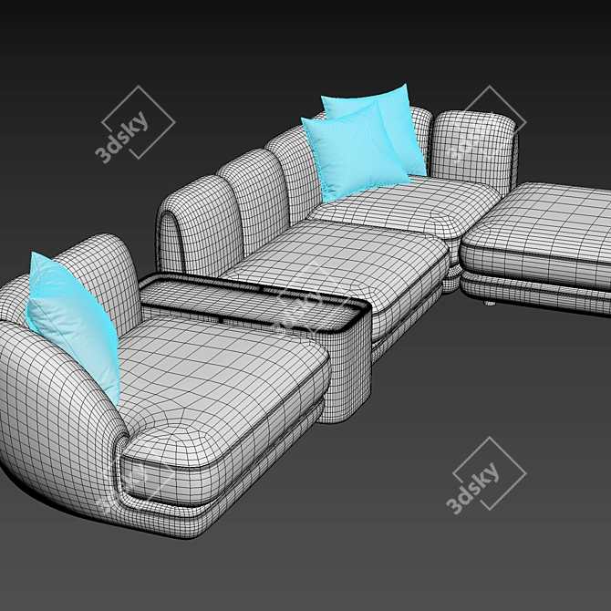 Stylish Sofa by elvemobilya 3D model image 7