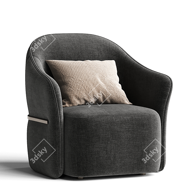 Elegant Flou Madame Butterfly Armchair 3D model image 2