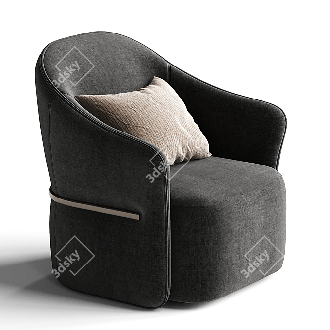 Elegant Flou Madame Butterfly Armchair 3D model image 3