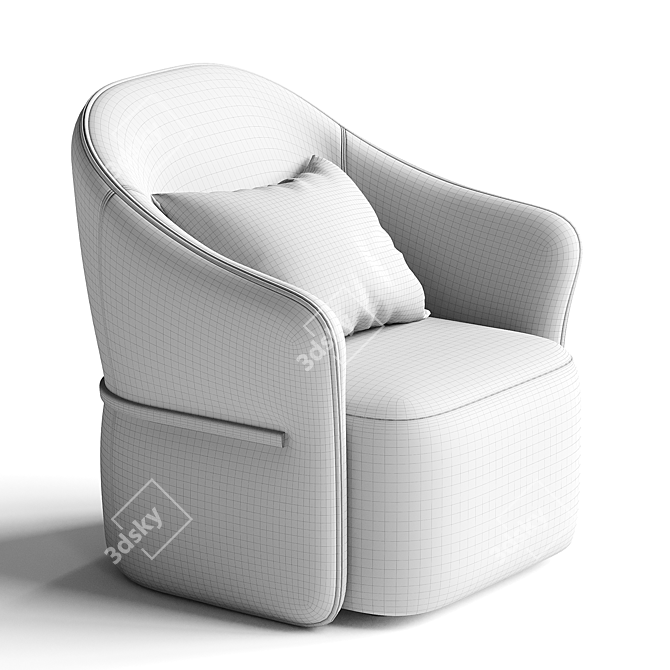 Elegant Flou Madame Butterfly Armchair 3D model image 4