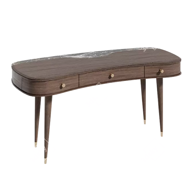 Modern Nutty Wood Furniture Collection 3D model image 1