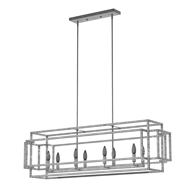 Elegant Titania Pendant Lighting 3D model image 2