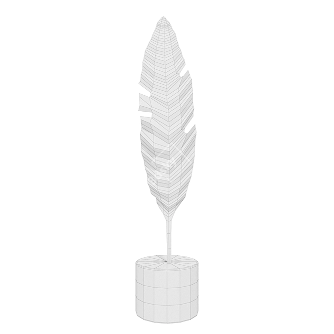 Sleek Remeco Pen Statuette 3D model image 2