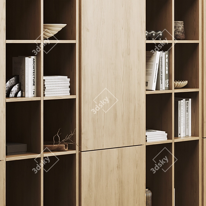  Modern Bookcase Model 07 3D model image 2