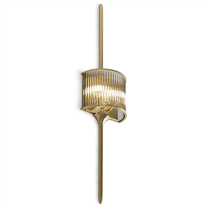 Modern Brass Wall Sconce 3D model image 1