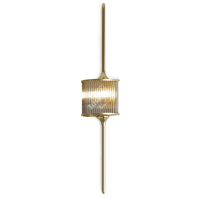 Modern Brass Wall Sconce 3D model image 4