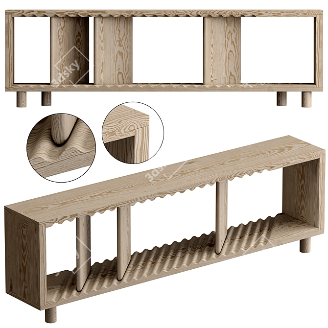 Modern Modular Display Shelving 3D model image 1