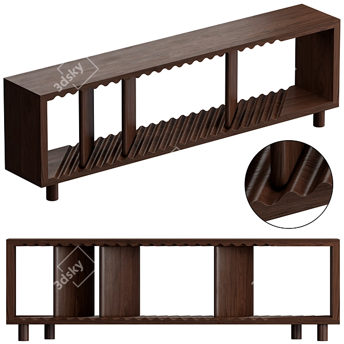 Modern Modular Display Shelving 3D model image 2