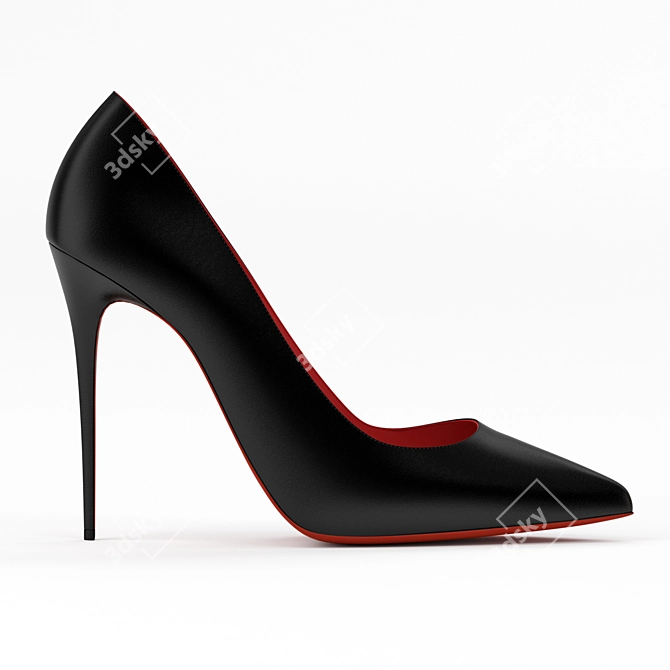 Luxurious Christian Louboutin Kate Heels 3D model image 2