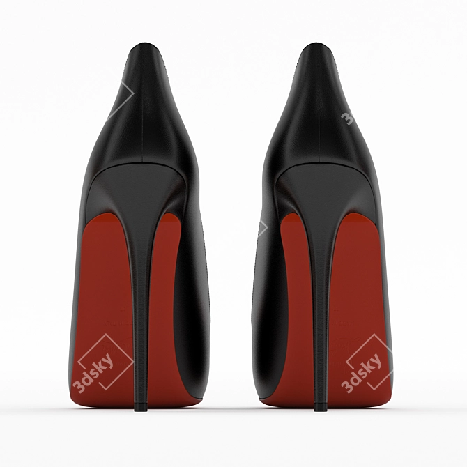 Luxurious Christian Louboutin Kate Heels 3D model image 3