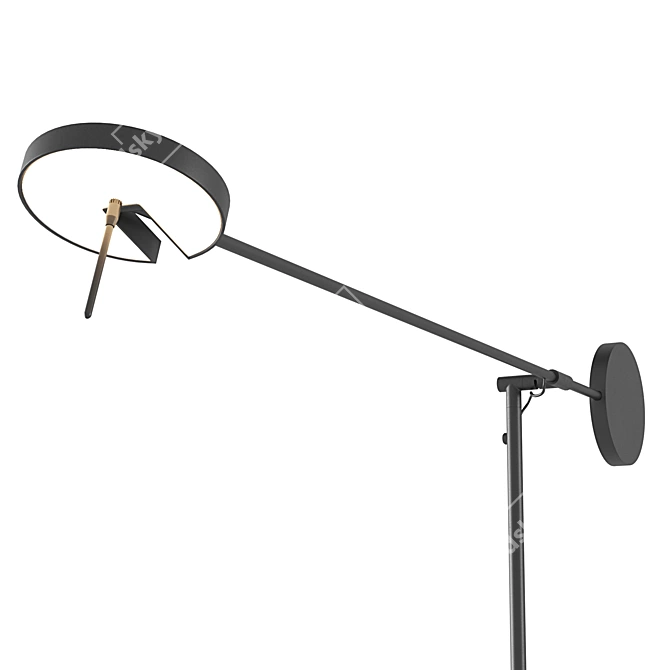 Modern Touch Black Floor Lamp 3D model image 4