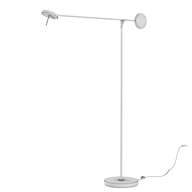 Modern Touch Black Floor Lamp 3D model image 7