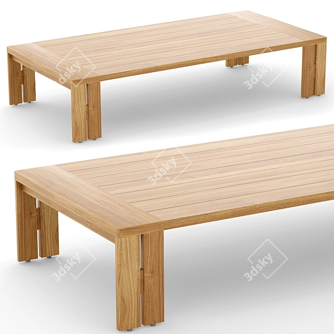 Matira Rustic Coffee Table 3D model image 1