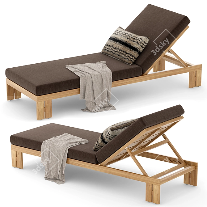 Outdoor Matira Chaise by RH 3D model image 1