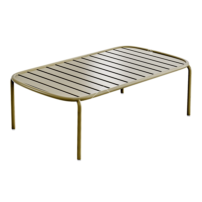 Green Aluminum Outdoor Center Table 3D model image 1