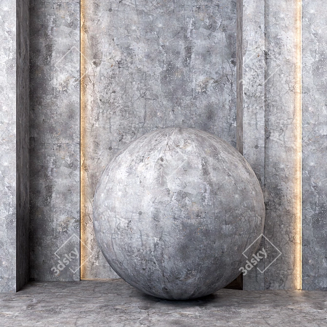 Concrete PBR Textures Bundle 3D model image 1