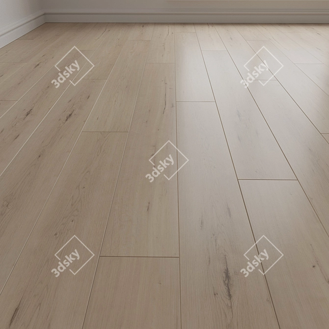 Premium Wood Parquet Flooring 3D model image 1