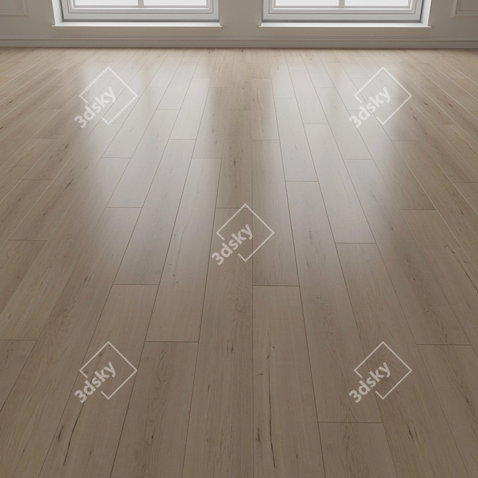 Premium Wood Parquet Flooring 3D model image 3