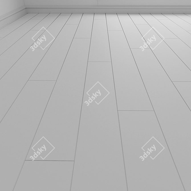 Premium Wood Parquet Flooring 3D model image 4