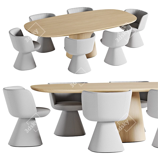 Modern B&B Italia Flair & Allure Tables 3D model image 1