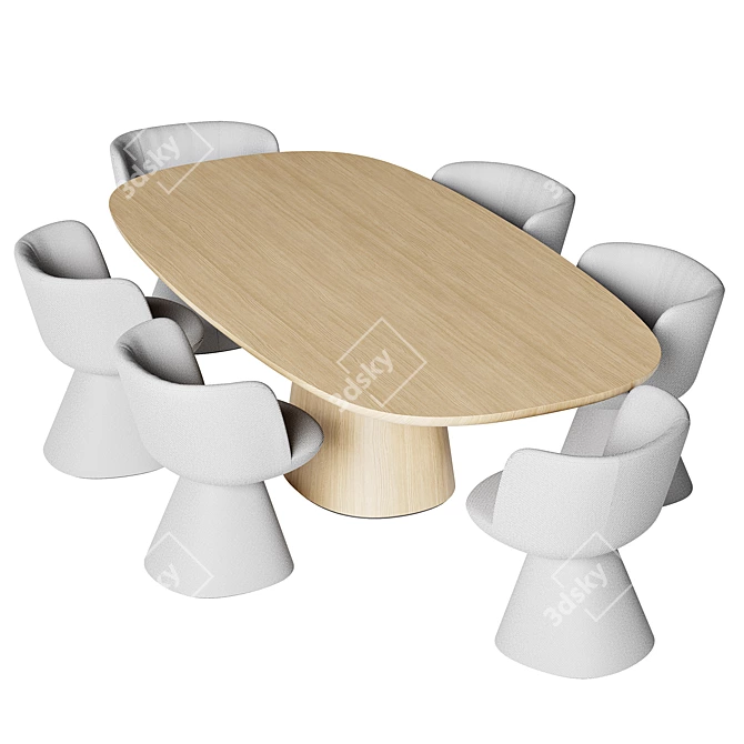 Modern B&B Italia Flair & Allure Tables 3D model image 2