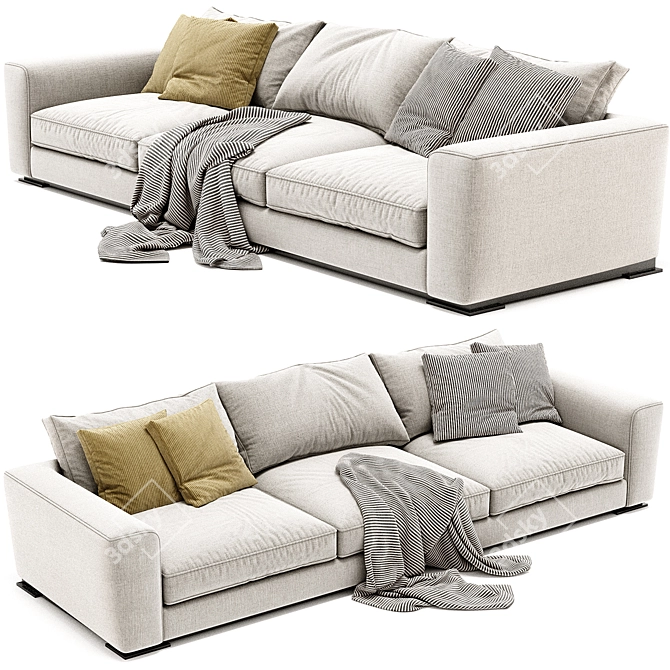 Contemporary Scott Flexform Sofa 3D model image 2