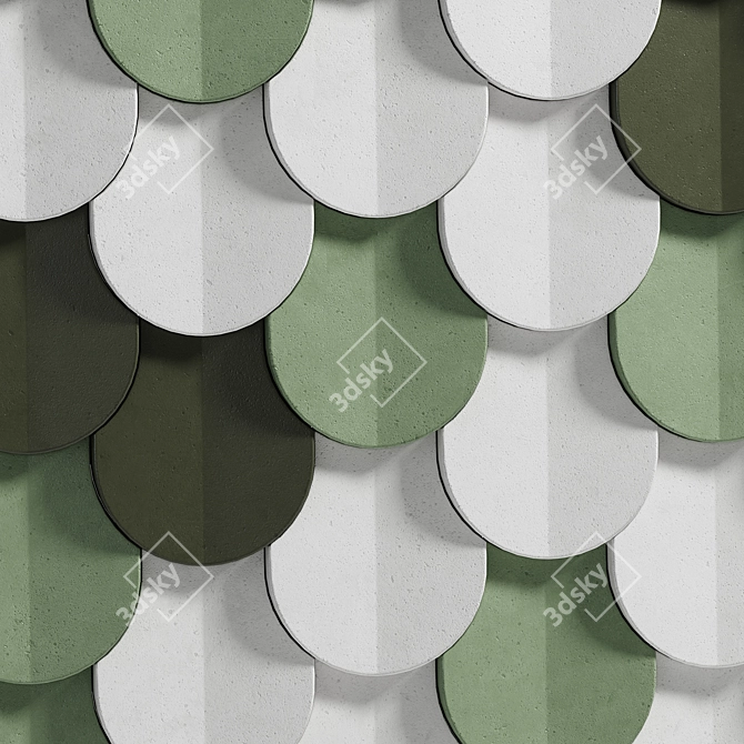 Kaza Shingle Tile Collection 3D model image 3