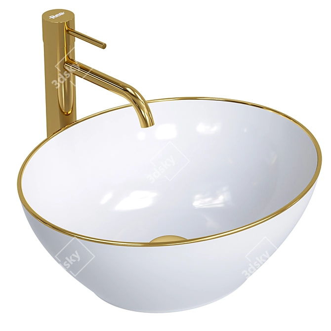 REASofia Washbasin for Countertops 3D model image 1