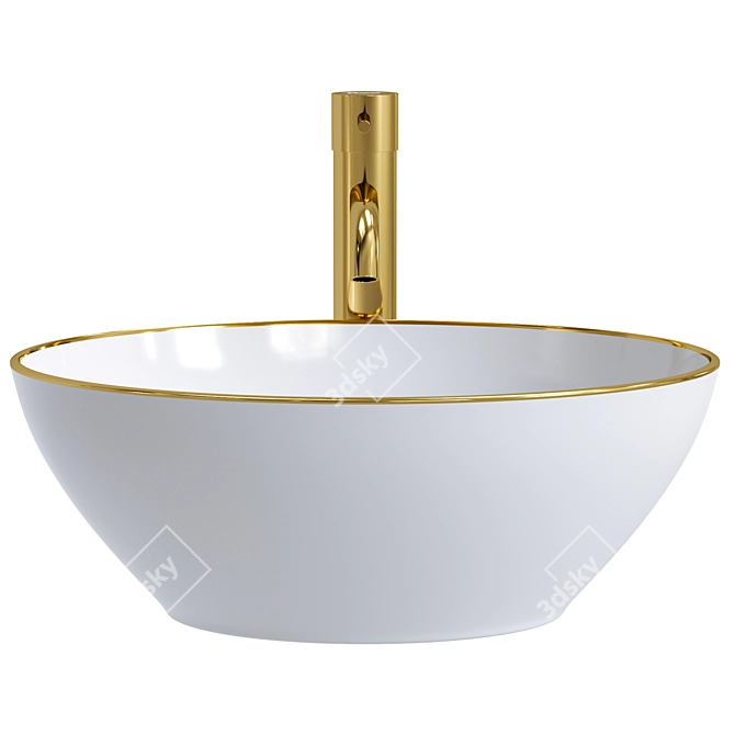 REASofia Washbasin for Countertops 3D model image 2