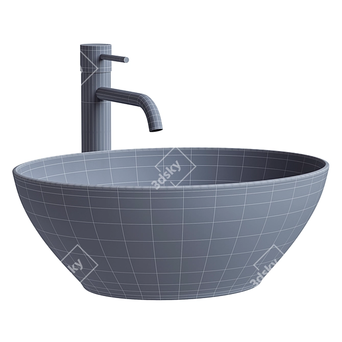 REASofia Washbasin for Countertops 3D model image 3