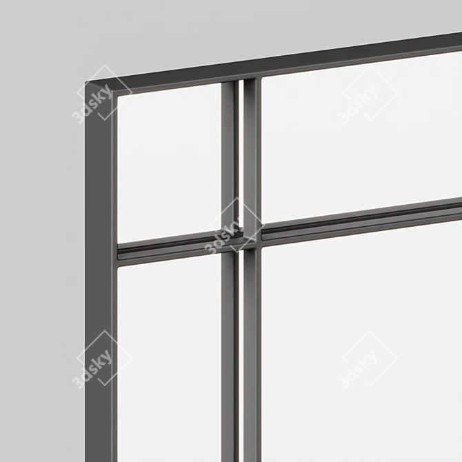 Modern Metal Frame Wall Mirror 3D model image 3