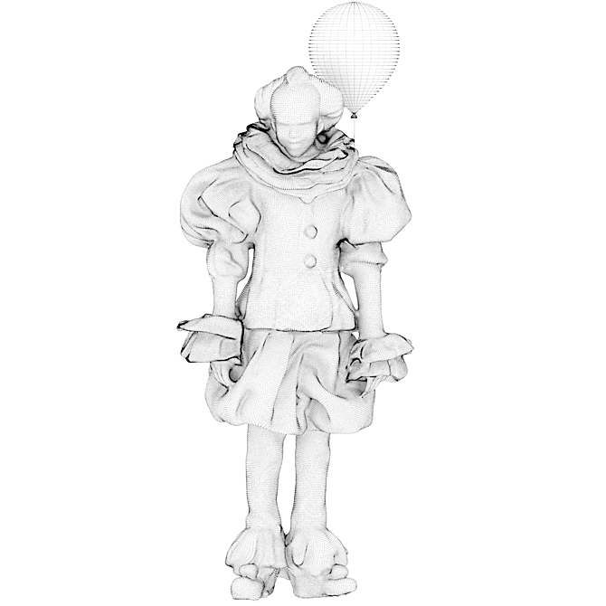 Pennywise IT Figure 33cm 3D model image 4