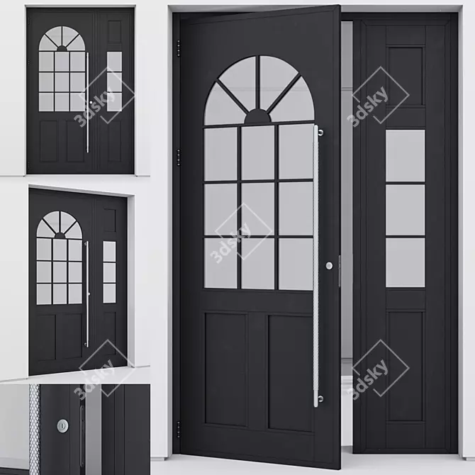 Modern Aluminium Door 320 3D model image 1