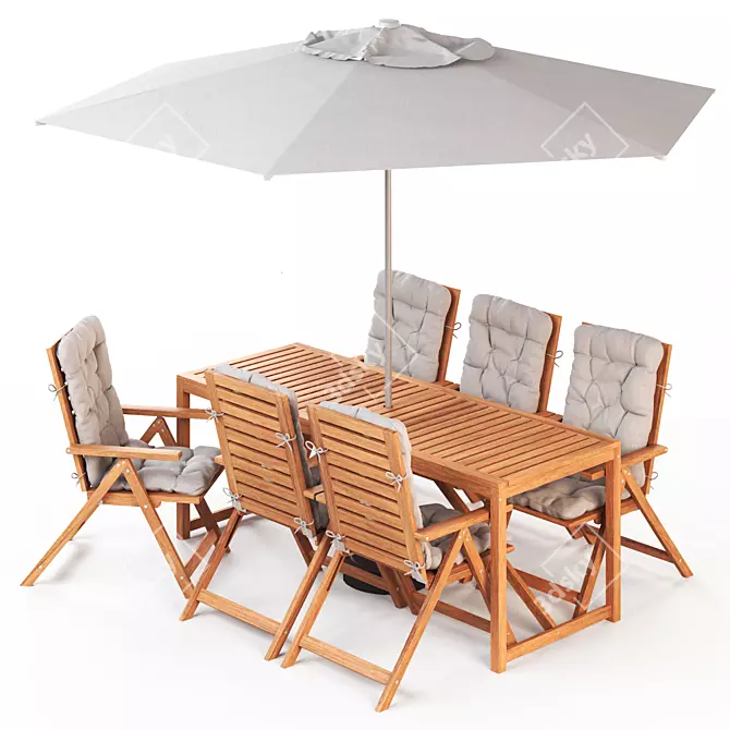 NÄMMARÖ Garden Furniture Set 3D model image 1