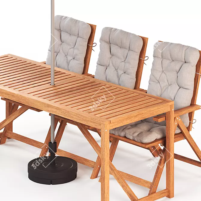 NÄMMARÖ Garden Furniture Set 3D model image 5