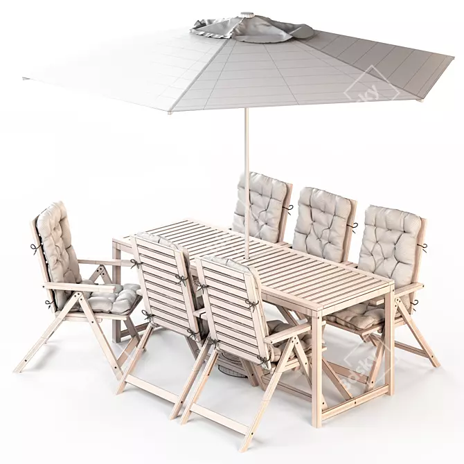 NÄMMARÖ Garden Furniture Set 3D model image 6