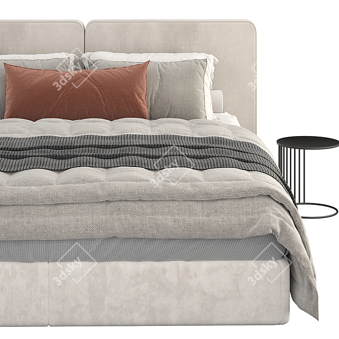  Modern Minotti Tatlin Bed 3D model image 3