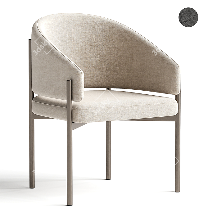 Modern Dining Chair 3D Model 3D model image 1