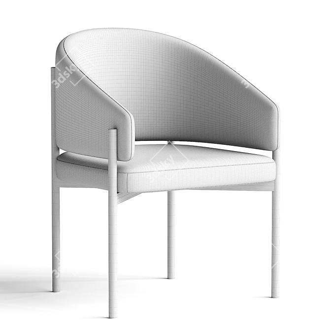 Modern Dining Chair 3D Model 3D model image 4