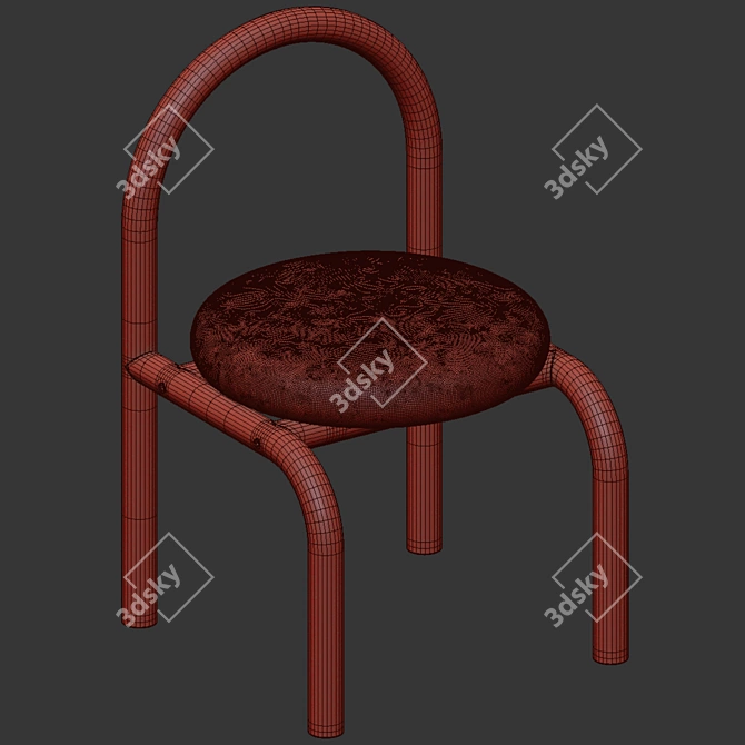 Vintage Daisy Chair Render Vray 3D model image 4