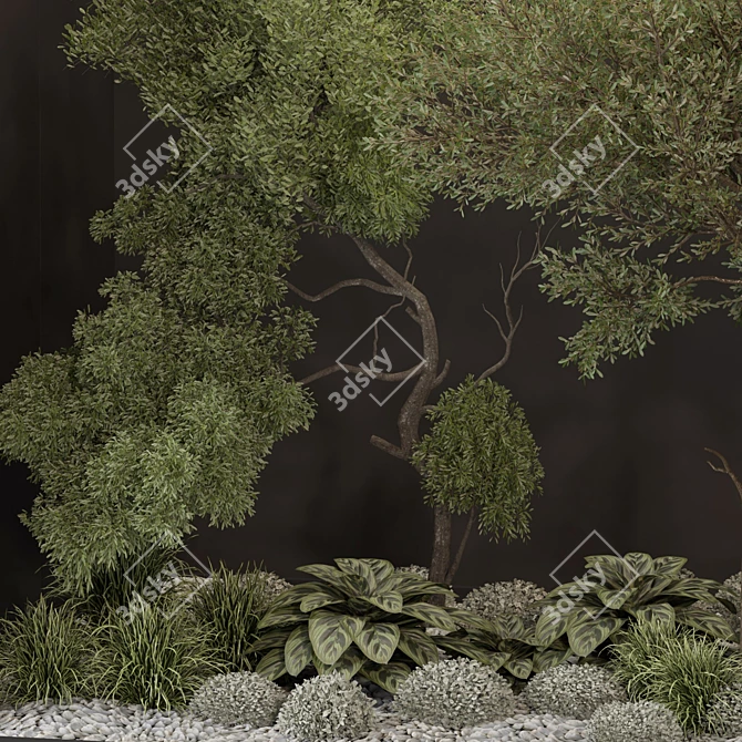 Cozy Garden Tree Set 3D model image 4