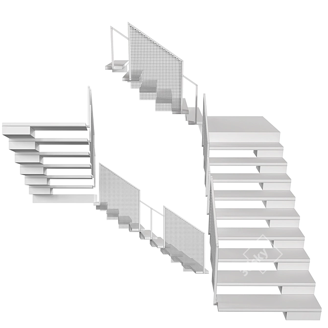 Contemporary Stairs V10 2014 3D model image 3