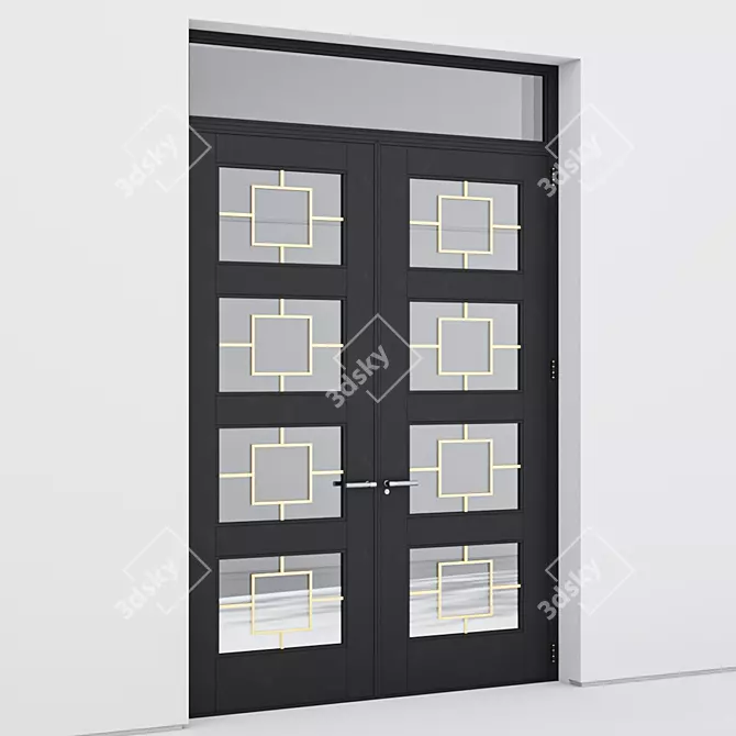 Corona Aluminium 322 Door Render 3D model image 2