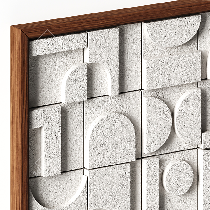 Stone Relief Wall Art Sculpture 3D model image 4