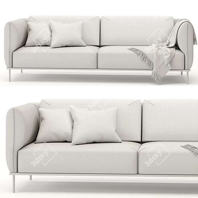 Contemporary 2-Seater Applaryd Sofa 3D model image 1