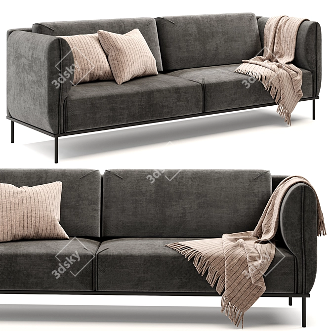 Contemporary 2-Seater Applaryd Sofa 3D model image 2