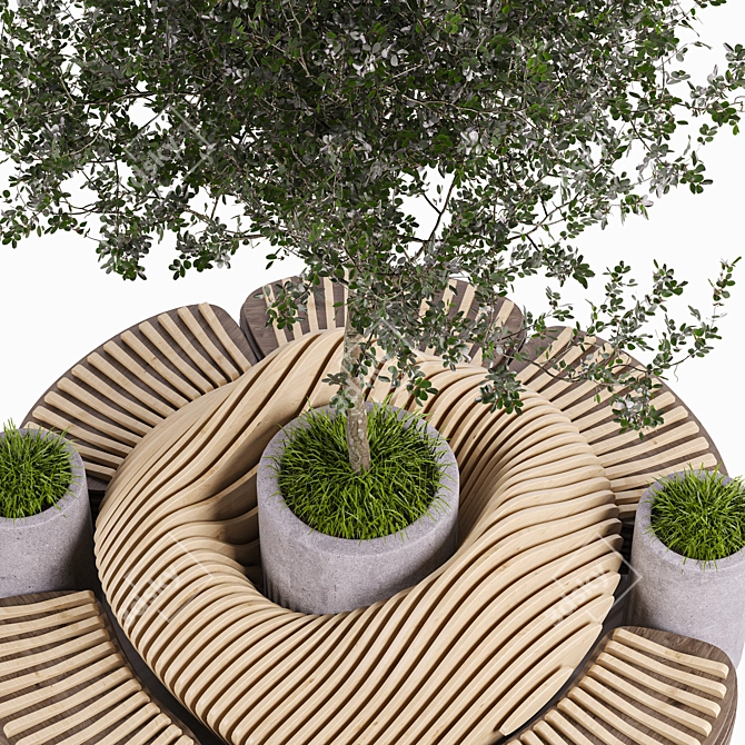 Urban Oasis Bench Set 3D model image 2