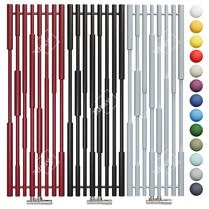 Terma CANE Radiators Set 3D model image 1