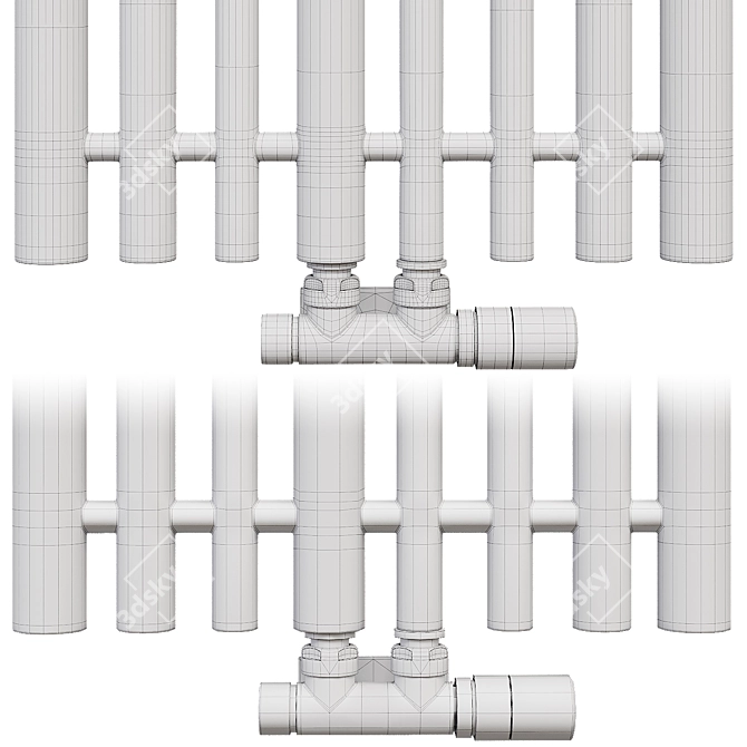 Terma CANE Radiators Set 3D model image 4