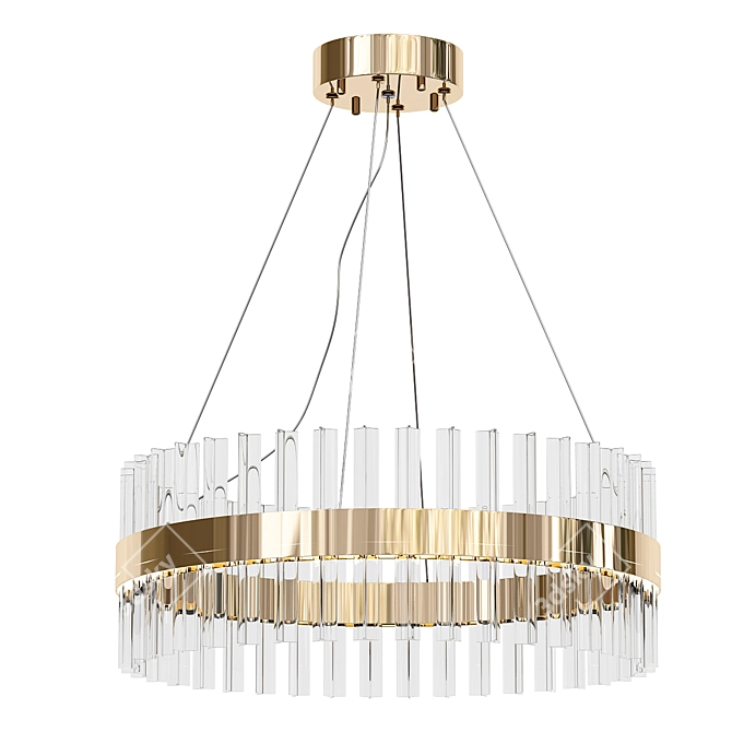 Modern LED Ring Chandelier 50cm 3D model image 1